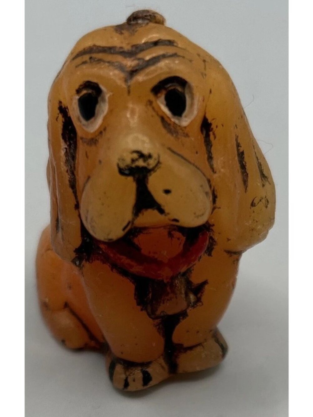 Soap Stone Carved Stone  Sitting Bassett Hound Dog 1 1/2”